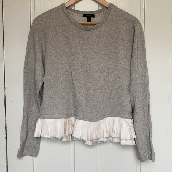JCrew sweatshirt with flutter bottom - Picture 1 of 5